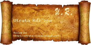 Utrata Rózsa névjegykártya