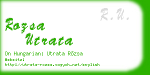 rozsa utrata business card